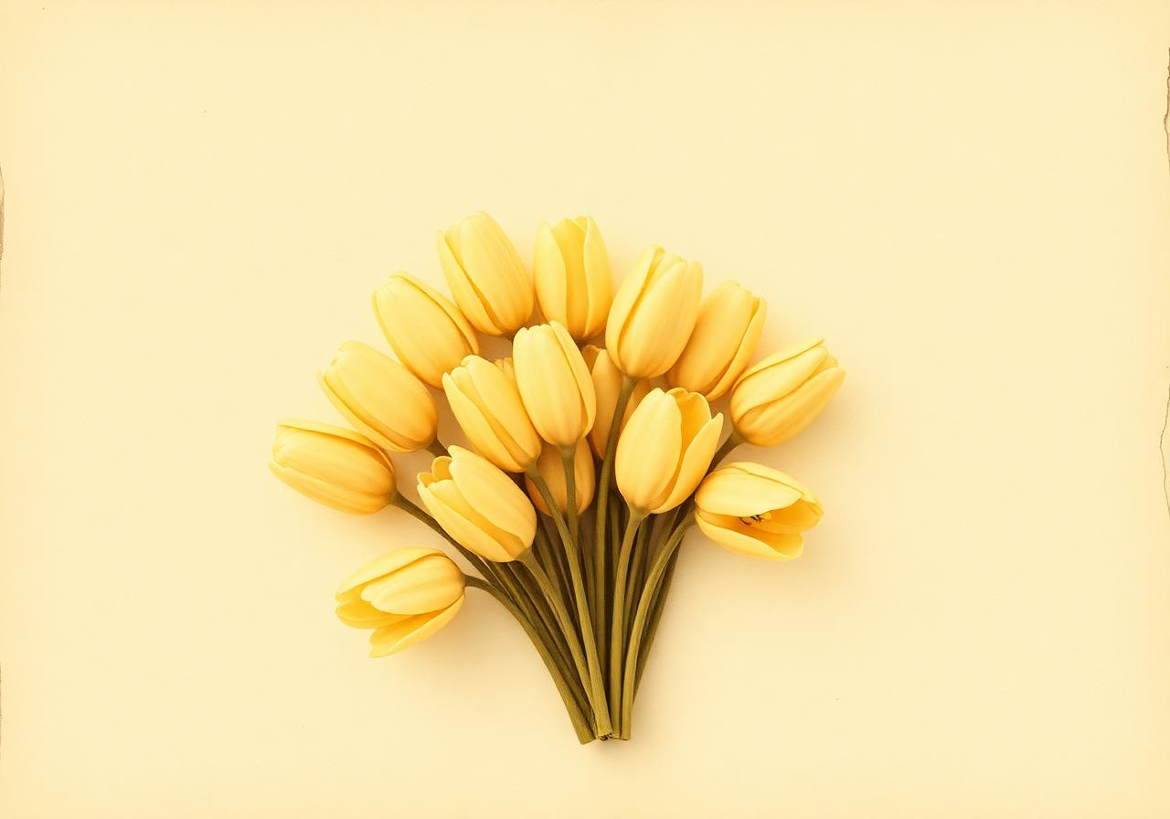 Tulipanes amarillos — un regalo de disculpa